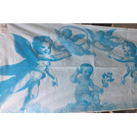 Полотенце махровое Речицкий текстиль Ангелочки голубое 81х160 см