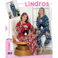 Домашний костюм (пижама) велсофт Lindros Турция 14118